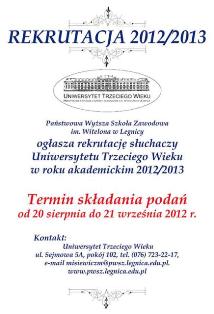 Dołącz do Uniwersytetu Trzeciego Wieku ! Dołącz do Uniwersytetu Trzeciego Wieku !