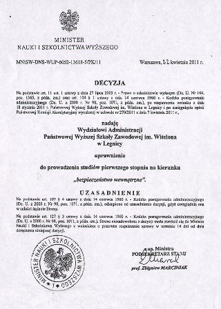 Jest zgoda na Bezpieczeństwo Wewnętrzne Jest zgoda na Bezpieczeństwo Wewnętrzne